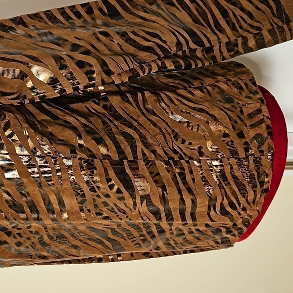 Birch Hill Faux Leather Animal Print Jacket Size: Medium NWT - Picture 10 of 14